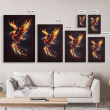 Carregar imagem no visualizador da galeria, Canvas Print Of "The Phoenix" - Rebirth Art - Framed Canvas Art - Framed Wall Art