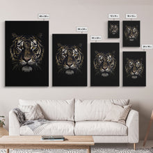 Load image into Gallery viewer, Beautiful Tiger Portrait Art Print, Framed Wall Art, Canvas Print, Big Cat Art, Tiger Painting
