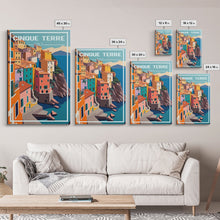 Cargar imagen en el visor de la galería, Cinque Terre, Italy Travel Poster, Europe Wall Art, Coastline, Travel Wall Print, Travel Poster, Travel Wall Art, Canvas Wall Print