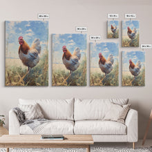 Load image into Gallery viewer, Rooster Wall Art, Rooster Painting, Farmhouse Art, Country Wall Art, Minimalist Wall Art, Wall Decor, Canvas Print, Wall Art, Framed Canvas