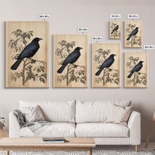 Load image into Gallery viewer, Black Bird Wall Art, Crow Wall Decor, Animal Wall Art, Black Bird, Modern Print, Wall Decor, Canvas Print, Wall Art, Framed Canvas