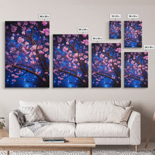 Cargar imagen en el visor de la galería, Cherry Blossom Art, Pink Flowers, Japanese Art, Sakura, Canvas Print, Wall Art, Vertical Art, Gift For Boss, Preppy Room Decor, Office Print