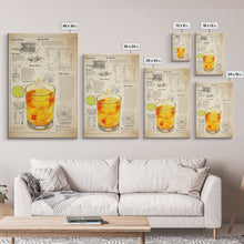 Cargar imagen en el visor de la galería, Cocktail Wall Art, Bar Cart Art, Cocktail Gift, Canvas Print, Wall Art, Vertical Print, Dorm Room Art, Kitchen Wall Decor, Friendship Gift
