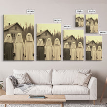 Load image into Gallery viewer, Ghost Art Print, Haunted House Art, Horror Art Print, Spooky Room Decor, Canvas Print, Wall Art, Vertical Print, Home Decor, Wall Decor