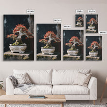 Load image into Gallery viewer, Bonsai Wall Art, Japanese Wall Print,  Asian Art, Canvas Print, Wall Art, Vertical Print, Travel Print, Client Gift, College Dorm Decor