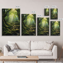 Carregar imagem no visualizador da galeria, Forest Wall Art, Nature Prints, Trees Wall Art, Canvas Print, Wall Art, Vertical Art, Teacher Gift, Over Bed Wall Decor, Bookshelf Decor