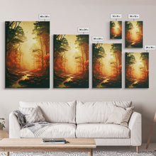 Carregar imagem no visualizador da galeria, Forest Wall Art, Trees Art Print, Sunset Print, Canvas Print, Wall Art, Vertical Art, Nature Lover Gift, Camper Wall Decor, Country Wall Art