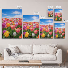 Load image into Gallery viewer, Tulip Print, Flower Wall Art, Vibrant Wall Art, Canvas Print, Wall Art, Vertical Art, Dining Room Prints, New Homeowner Gift, Ranch Decor