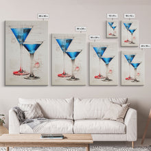 Cargar imagen en el visor de la galería, Cocktail Wall Art, Bar Cart Art, Alcohol Wall Art, Canvas Print, Wall Art, Vertical Art, Kitchen Wall Art, Best Friend Gifts, House Wall Art