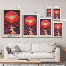 Load image into Gallery viewer, Carlsbad Caverns National Park Travel Poster Print, Canvas Print Wall Art, New Mexico Travel Art, Midcentury Modern Travel Decor