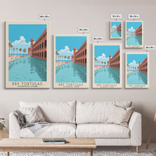 Carregar imagem no visualizador da galeria, Dry Tortugas National Park Florida Travel Art, National Park Print, Minimalist Travel Art, Midcentury Modern Style Landscape Painting