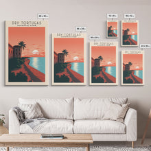 Load image into Gallery viewer, Dry Tortugas National Park FloridaTravel Art, National Park Print, Minimalist Travel Art, Midcentury Modern Style Landscape Painting