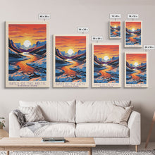 Load image into Gallery viewer, Gates Of The Arctic National Park Travel Art, National Park Print, Minimalist Travel Art, Midcentury Modern Style Landscape Painting