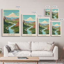 Load image into Gallery viewer, Big Bend National Park Texas Travel Art, National Park Print, Minimalist Travel Art, Midcentury Modern Style Landscape Painting