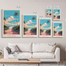 Load image into Gallery viewer, Biscayne National Park, Framed Wall Art Canvas Print, Travel Poster, Florida Travel Art, Roadtrip Decor, Cool Art, Retro State Park Art