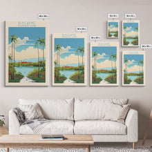 Load image into Gallery viewer, Biscayne National Park, Framed Wall Art Canvas Print, Travel Poster, Florida Travel Art, Roadtrip Decor, Cool Art, Retro State Park Art