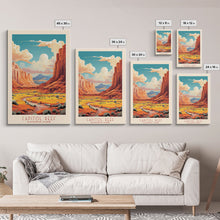 Carregar imagem no visualizador da galeria, Capitol Reef National Park Utah Travel Art, National Park Print, Minimalist Travel Art, Midcentury Modern Style Landscape Painting