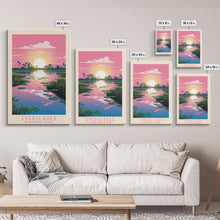 Carregar imagem no visualizador da galeria, Everglades National Park Florida Travel Art, National Park Print, Minimalist Travel Art, Midcentury Modern Style Landscape Painting