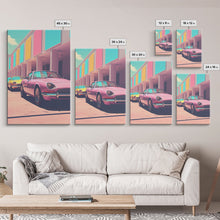 Load image into Gallery viewer, Classic Car Wall Art, Retro Art, Canvas Print, Wall Hanging, Portrait Art, Car Wall Art, Realtor Thank You, Apartment Wall Decor, Office Art