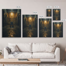 Load image into Gallery viewer, Creepy Wall Decor, Spooky Room Decor, Canvas Print, Wall Hanging, Portrait Art, Halloween Wall Decor, Dark Fantasy, Dark Wall Art