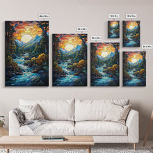 Carregar imagem no visualizador da galeria, Abstract Wall Art, Nature Wall Art, Forest Print, Canvas Print, Wall Hanging, Portrait Art, River Art, Office Wall Decor, Housewarming Gift