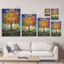 Carregar imagem no visualizador da galeria, Fall Wall Art, Abstract Art, Tree Wall Art, Canvas Print, Wall Hanging, Portrait Art, Nature Print, Realtor Thank You, Living Room Wall Art