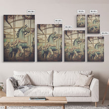 Carregar imagem no visualizador da galeria, Abandoned Circus, Carousel Art, Carnival Art, Canvas Print, Wall Hanging, Portrait Art, College Dorm Decor, Gaming Wall Decor, Office Art