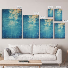 Load image into Gallery viewer, Denim Canvas Print Wall Art, Tie Dye Denim Texture Print On Canvas, Unique Wall Art, Boho Style Art, Minimalist Wall art