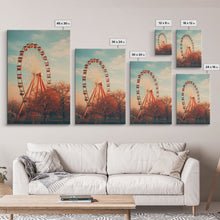 Load image into Gallery viewer, An Abandoned Ferris Wheel, Frames Canvas Print, Liminal Spaces, Abandoned Photography Wall Art Fine Art Print