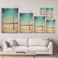 Load image into Gallery viewer, Beach, Volleyball, Beach Decor, Sports Art, Canvas Print, Wall Hanging, Portrait Art, Volleyball Mom, Tiny House Decor, Family Gift
