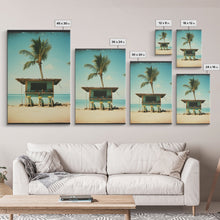Load image into Gallery viewer, Beach Wall Art, Palm Tree Wall Art, Tropical Art, Canvas Print, Wall Hanging, Portrait Art, Anniversary Gift, Above Bed Art, Bedroom Prints