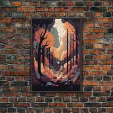 Load image into Gallery viewer, Autumn in the forest, a beautiful fall scene, framed canvas print