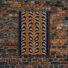 Load image into Gallery viewer, Art Deco Pattern Wall art - Framed Canvas Print - Art Deco - Abstract nature - Orange art - Patterns art - Beautiful art - Living room art