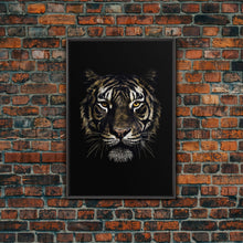 Load image into Gallery viewer, Beautiful Tiger Portrait Art Print, Framed Wall Art, Canvas Print, Big Cat Art, Tiger Painting