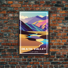 Load image into Gallery viewer, Death Valley, California Wall Art, America Travel Poster, Travel Wall Print, Travel Poster, Travel Wall Art, Canvas Wall Print