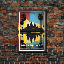 Carregar imagem no visualizador da galeria, Cambodia Art, Angkor Wat, Asian Art, Travel Wall Print, Travel Poster, Travel Artwork, Travel Wall Art, Wall Poster, Canvas Wall Print