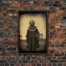 Load image into Gallery viewer, Creepy Wall Art, Horror Home Decor, Scary Wall Art, Spooky Halloween Canvas Print, Wall Art, Vertical Print, Home Decor, Wall Decor