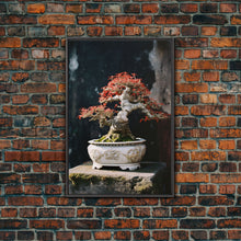 Load image into Gallery viewer, Bonsai Wall Art, Japanese Wall Print,  Asian Art, Canvas Print, Wall Art, Vertical Print, Travel Print, Client Gift, College Dorm Decor