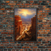Carregar imagem no visualizador da galeria, Canyon Wall Art, River Wall Print, Landscape Print, Canvas Print, Wall Art, Vertical Art, Family Room Wall Art, Home Decor Prints, RV Decor