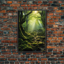 Carregar imagem no visualizador da galeria, Forest Wall Art, Nature Prints, Trees Wall Art, Canvas Print, Wall Art, Vertical Art, Teacher Gift, Over Bed Wall Decor, Bookshelf Decor
