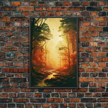 Carregar imagem no visualizador da galeria, Forest Wall Art, Trees Art Print, Sunset Print, Canvas Print, Wall Art, Vertical Art, Nature Lover Gift, Camper Wall Decor, Country Wall Art