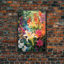 Cargar imagen en el visor de la galería, Flowers Wall Print, Floral Art, Calla Lily Print, Spring Art, Canvas Print, Wall Art, Vertical Art, Congratulations Gift, Country Home Art
