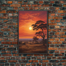 Carregar imagem no visualizador da galeria, African Wall Art, Savannah Wall Art, Canvas Print, Wall Art, Vertical Art, Landscape Print, Retirement Gifts, Apartment Wall Decor, RV Decor