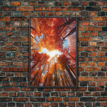 Carregar imagem no visualizador da galeria, Fall Wall Art, Trees Art Print, Nature Wall Art, Canvas Print, Wall Art, Vertical Art, Nature Lover Gift, Modern Office Art, Living Room Art
