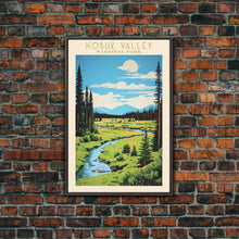 Load image into Gallery viewer, Kobuk Valley National Park, Alaska Travel Art, National Park Print, Minimalist Travel Art, Midcentury Modern Retro Style Landscape