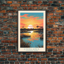 Carregar imagem no visualizador da galeria, Everglades National Park Travel Poster Print, Canvas Print Wall Art, Florida Travel Art, Midcentury Modern Travel Decor, MCM Wall Art