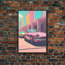 Load image into Gallery viewer, Classic Car Wall Art, Retro Art, Canvas Print, Wall Hanging, Portrait Art, Car Wall Art, Realtor Thank You, Apartment Wall Decor, Office Art