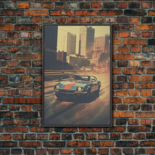 Carregar imagem no visualizador da galeria, Car Wall Art, Classic Car Wall Art, Canvas Print, Wall Hanging, Portrait Art, Car Lover Gift, Man Cave Art, Living Room Print, Bookshelf Art