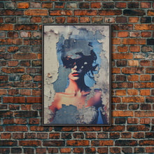 Carregar imagem no visualizador da galeria, Abstract Portrait, Portrait Painting, Abstract Art Print, Canvas Print, Wall Hanging, Portrait Art, Bedroom Teen Girl Art, Bedroom Prints