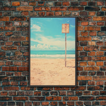 Load image into Gallery viewer, Beach Wall Art, Ocean Print, Minimalist Wall Art, Canvas Print, Wall Hanging, Portrait Art, Housewarming Gift, Living Room Wall Art